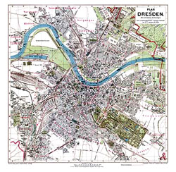 Stadtplan vom alten Dresden um 1904/Gesamtansicht Plan