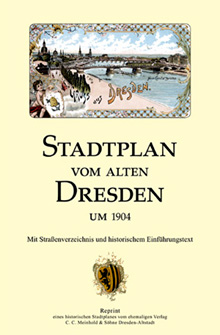 Stadtplan vom alten Dresden um 1904/Umschlag Vorderseite