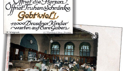 Historische Ansichtskarte um 1900/Restaurant im Bahnhof Dresden Neustadt