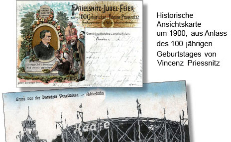 Historische Ansichtskarte um 1900/Geburtstag Vincenz Priessnitz