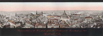 Panoramaposter Altdresden/Gesamtansicht