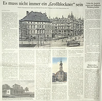Zeitungsausschnitt Dresdner Neueste Nachrichten/Rezension zum Buch Dresden und der Klassizismus