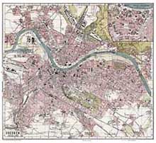 Stadtplan vom alten Dresden um 1920/Gesamtansicht Plan