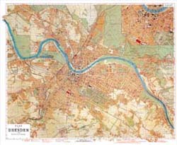 Stadtplan vom alten Dresden um 1930/Gesamtansicht 