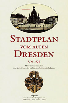 Stadtplan vom alten Dresden um 1920/Vorderseite Umschlag