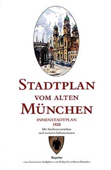 Stadtplan vom alten München. Innenstadtplan 1928/Umschlag Vorderseite