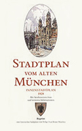 Stadtplan vom alten München 1928. Innenstadtplan. Cover
