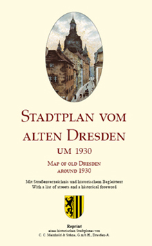 Stadtplan vom alten Dresden um 1930/Umschlag Vorderseite 