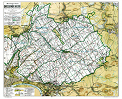Wanderkarte der Dresdner Heide um 1908/Gesamtansicht Karte