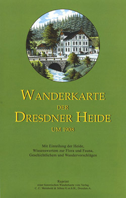 Wanderkarte der Dresdner Heide um 1908/Vorderseite Umschlag