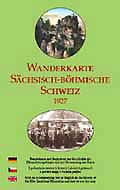 Wanderkarte Sächsisch-Böhmische Schweiz 1927/ Umschlag Vorderseite